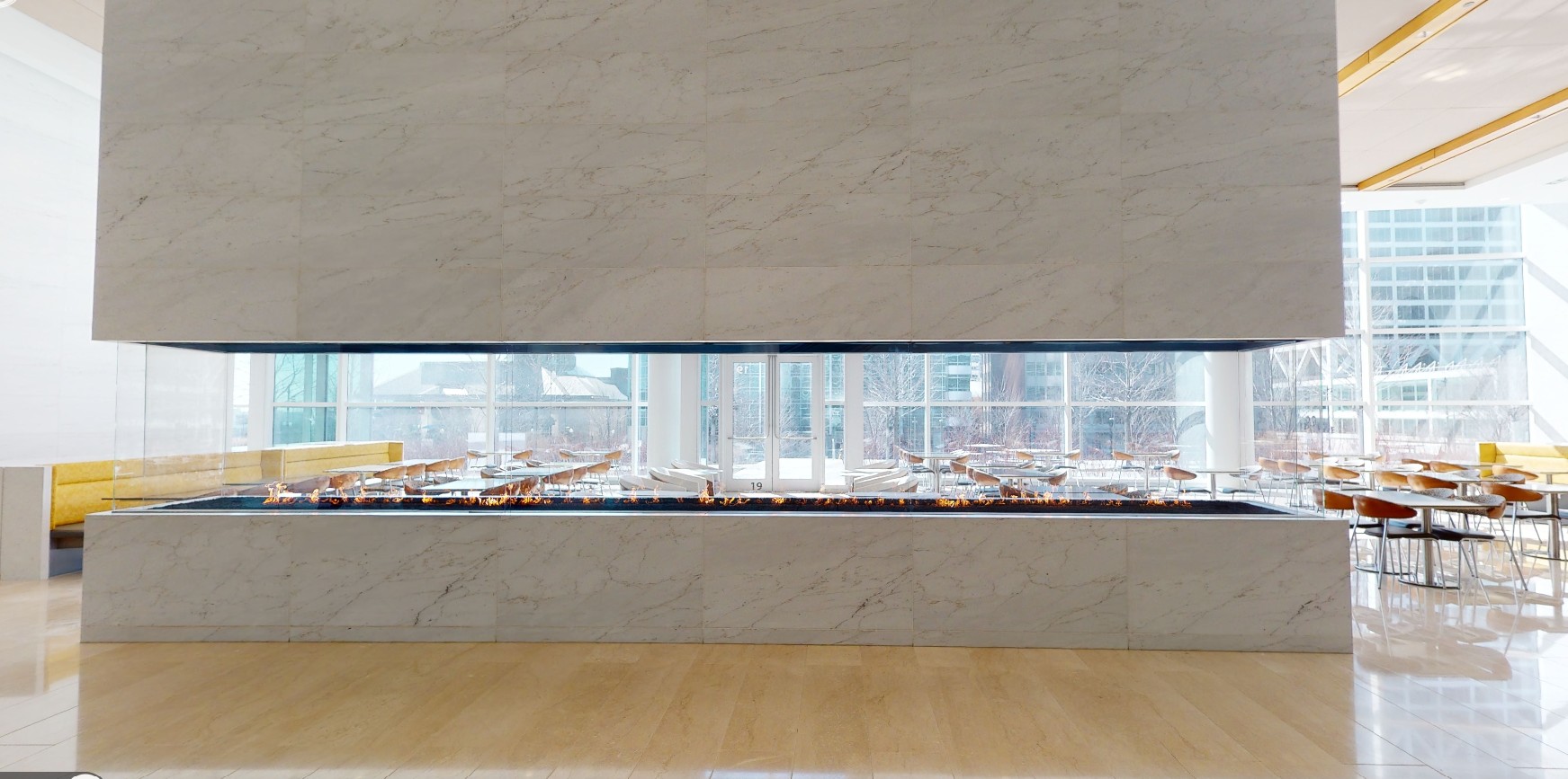 four sided custom fireplace