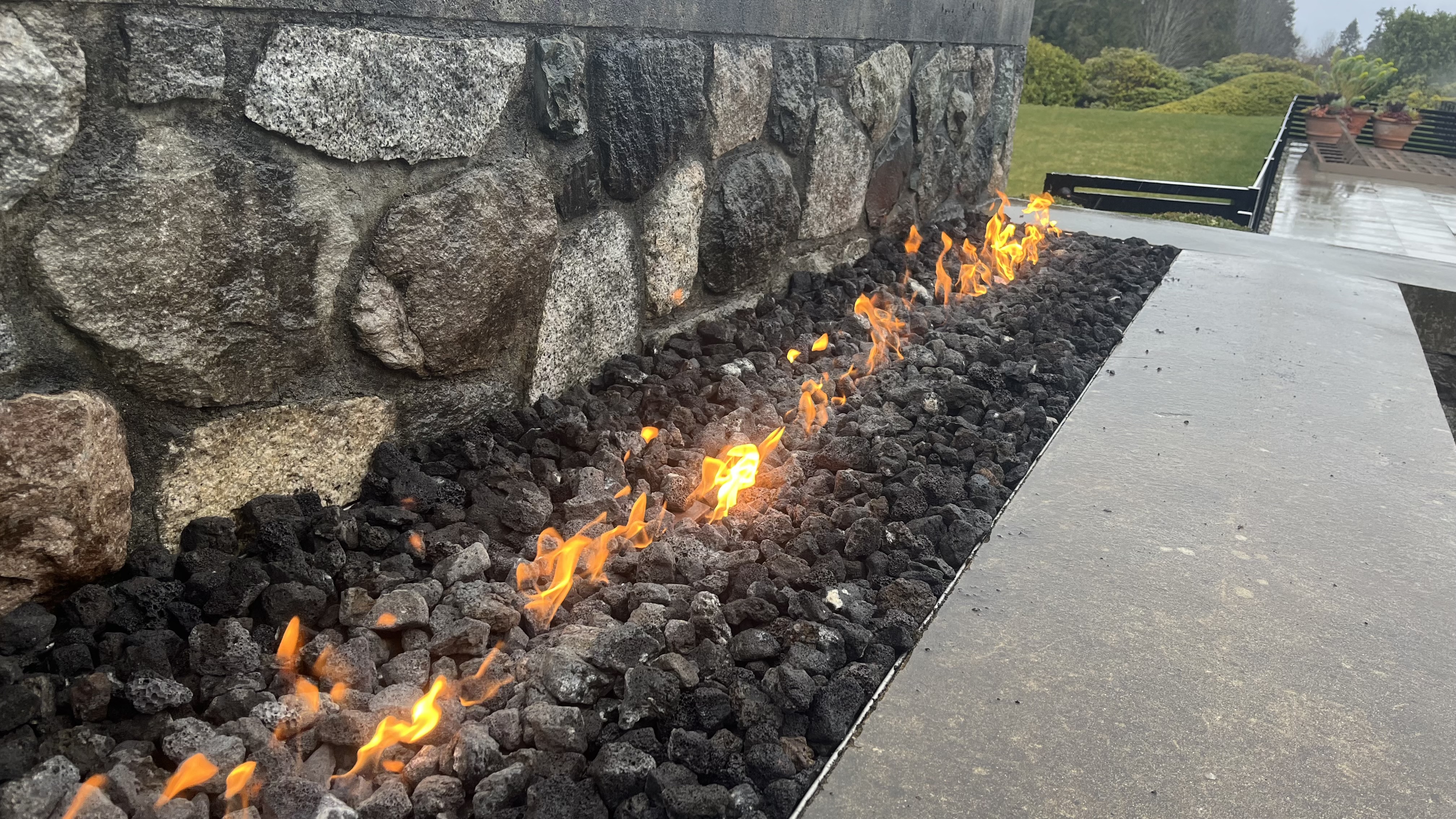 modern custom fire pit