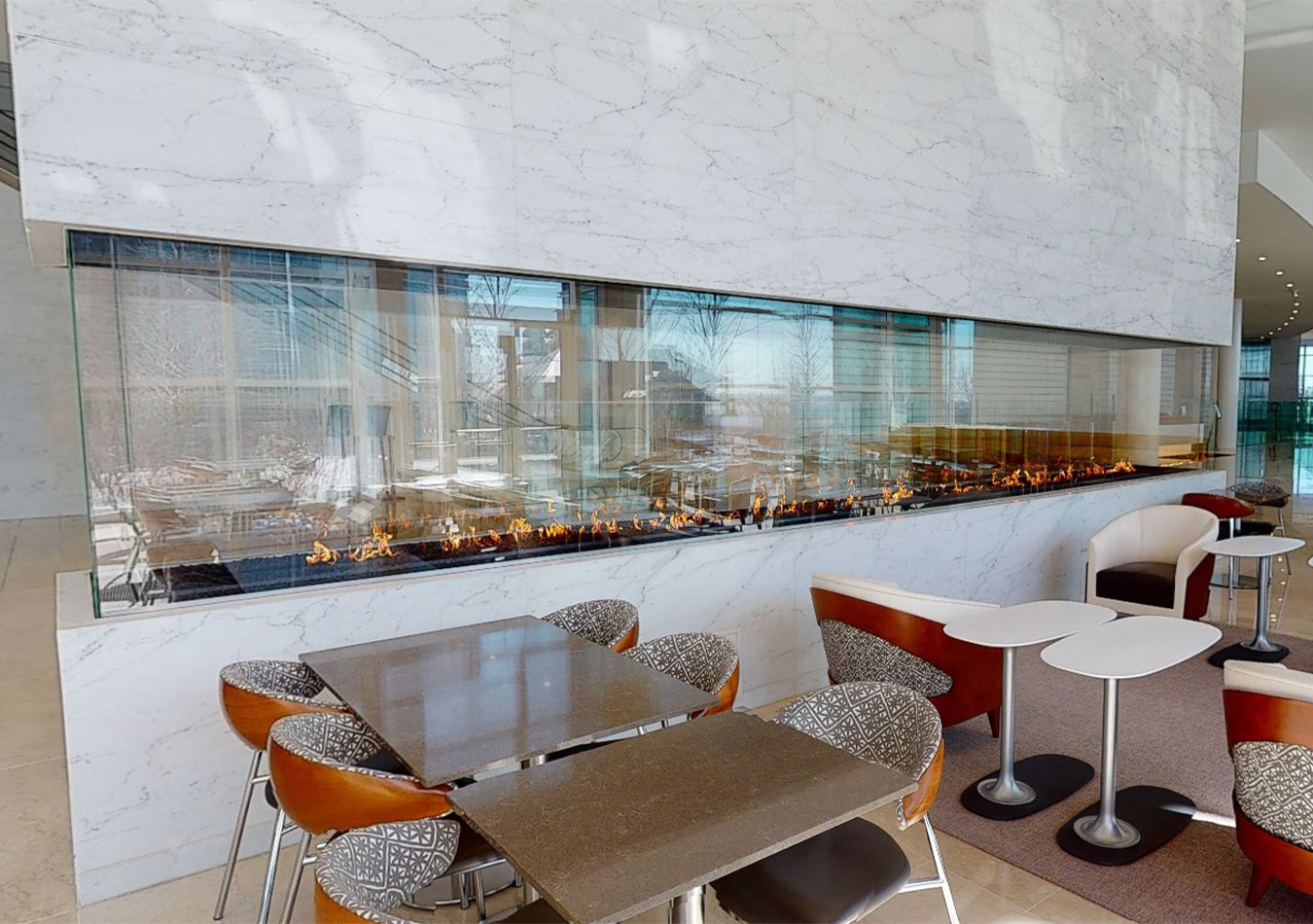 Custom Linear Gas Fireplace