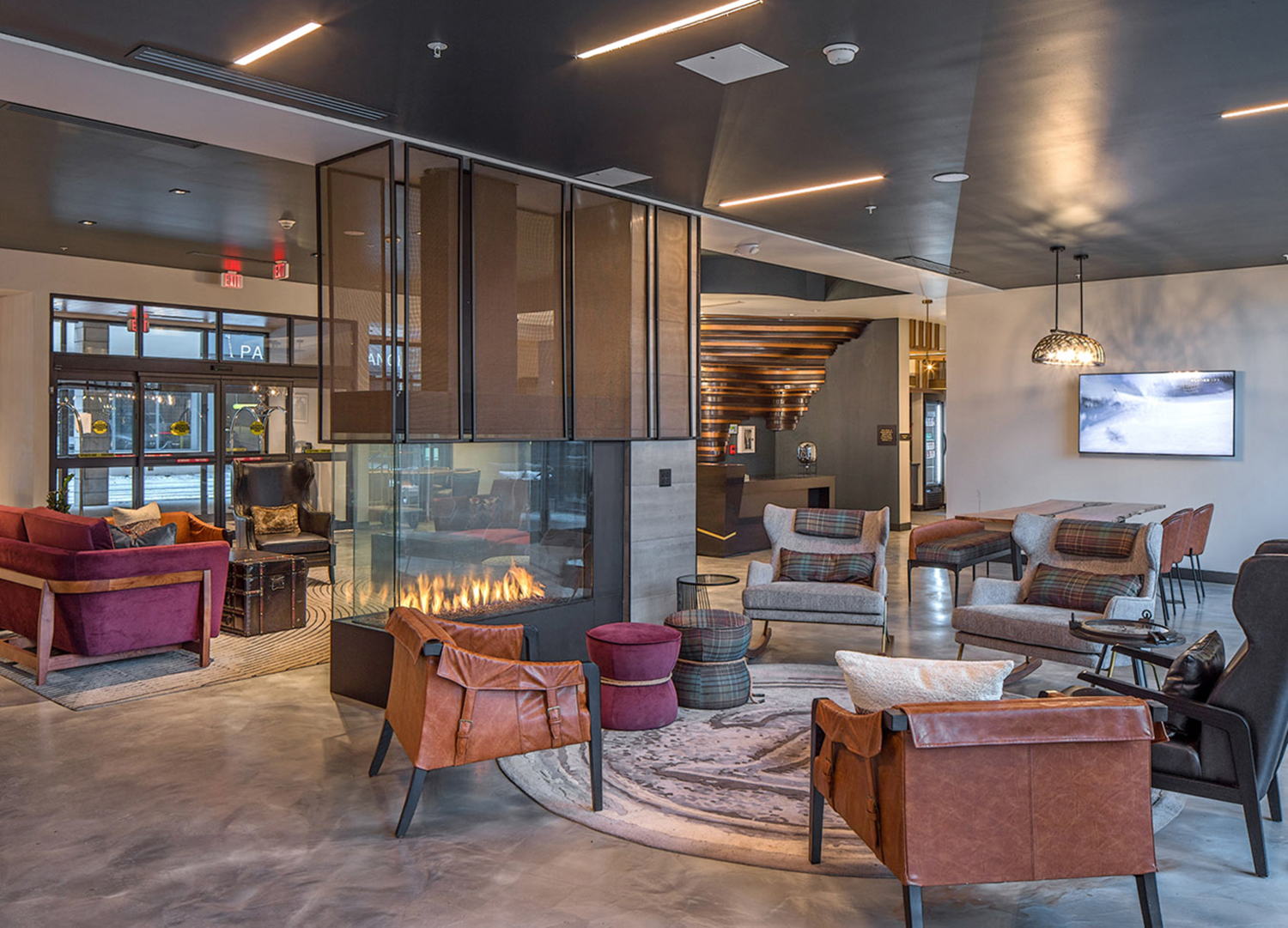 Custom Peninsula Fireplace