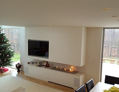 custom gas fireplace design