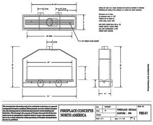 custom fireplace specs